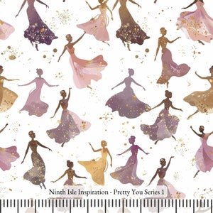 24/SPRING NinthIsle Inspiration Exclusive Elegant Art 100% Cotton Fabric - Pretty You Series - Sold by the Yard DIY Bulk Order Handmade Gift
