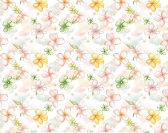 25/《看见》Tiny Plumeria Rayon Fabric by the Yard