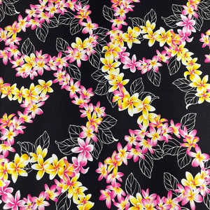 Flower Lei Blumenketten - knitterfreier tropischer Stoff in leuchtenden Farben - Verkauft Schüttgut - 65 Poly / 35% Baumwolle - Großbestellung möglich