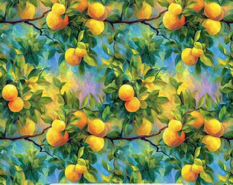 25/《看见》Citrus Tree (Not Edible!) Rayon Fabric by the Yard