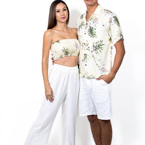 NinthIsle Made in Hawaii, Super Soft Matching Resort Wear Aloha Shirt/Dress/Kid Bamboo Orchid Bulk Order up to 7XL Wedding Handmade Gifts image 6