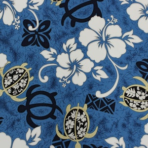 NinthIsle Original Aloha Honu Turtle 100 % Cotton Fabric