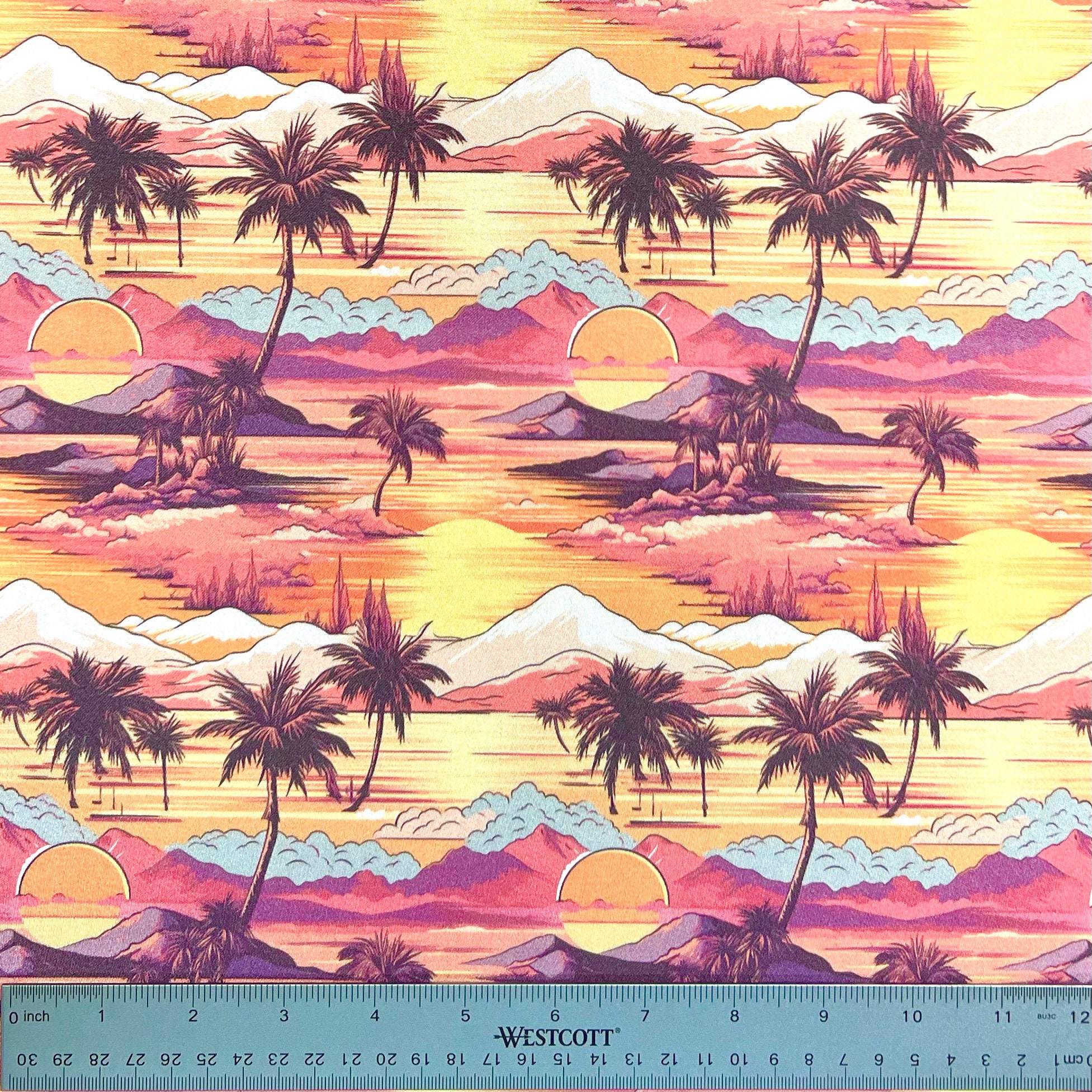 23/AUT Rayon Fabric - Sunset Hawaii Series - Handmade Print in HI - Etsy