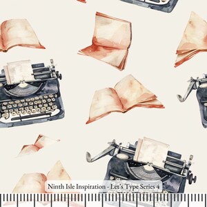 24/SPRING NinthIsle Inspiration Exclusive Fun Art 100 % Cotton Fabric - Let&#39;s Type Series - Sold by the Yard DIY Bulk Order Handmade Gifts