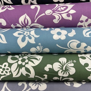 100 % Cotton Spring Exclusive Design Tropical Fabric Pastel Floral Garden - Sold by the Yard -  Summer Hawaiian Print Easy Wash