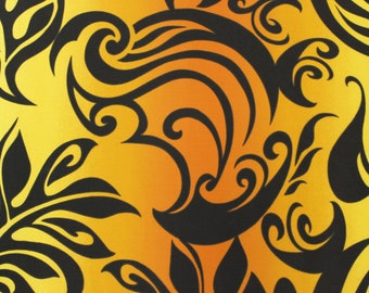 Wrinkle-Resistant Fabric - Swirl Tribal Design - 65 Poly / 35% Cotton - 45" Wide