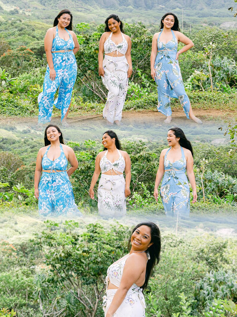 NinthIsle Made in Hawaii, Super Soft Matching Resort Wear Aloha Shirt/Dress/Kid Bamboo Orchid Bulk Order up to 7XL Wedding Handmade Gifts Lava Lava Set