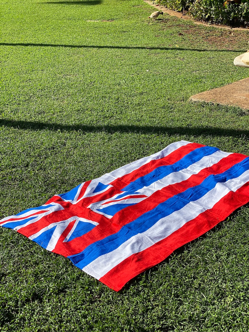 JUMBO/REGULAR Hawaiian Beach Towel 100 Cotton Hawaiian Flag Etsy
