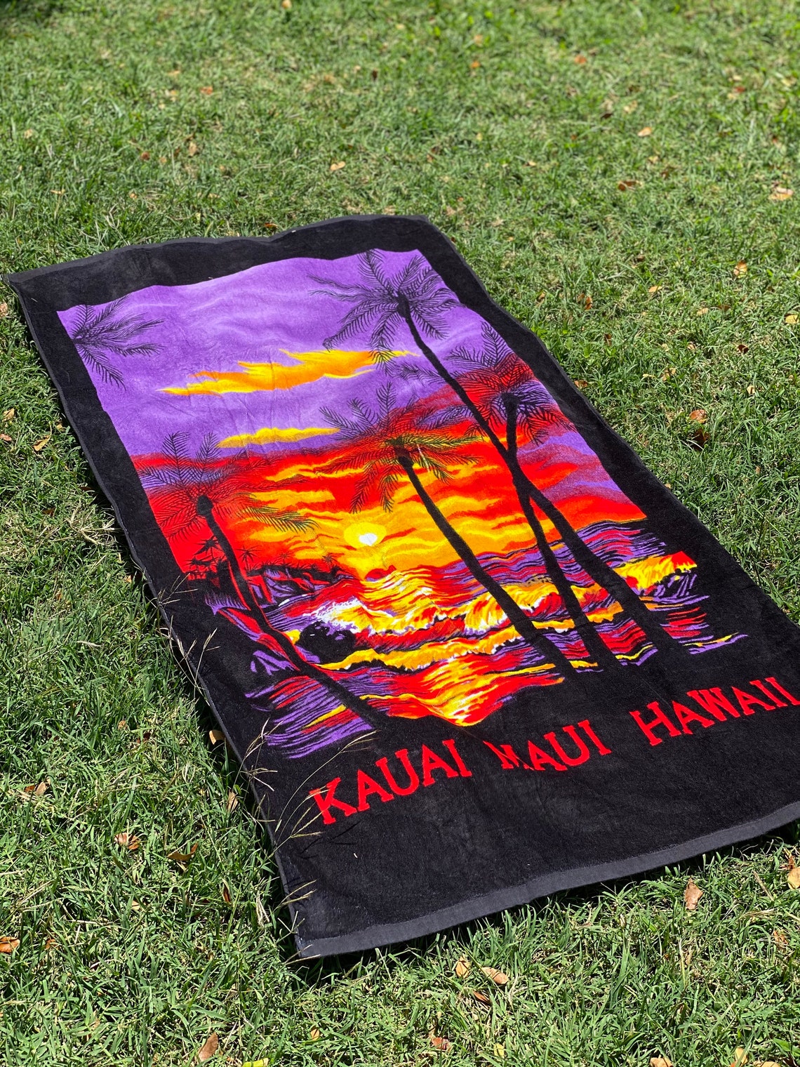 Maui Hawaiian Beach Towel 100 Cotton Maui Hawaii Rainbow Etsy