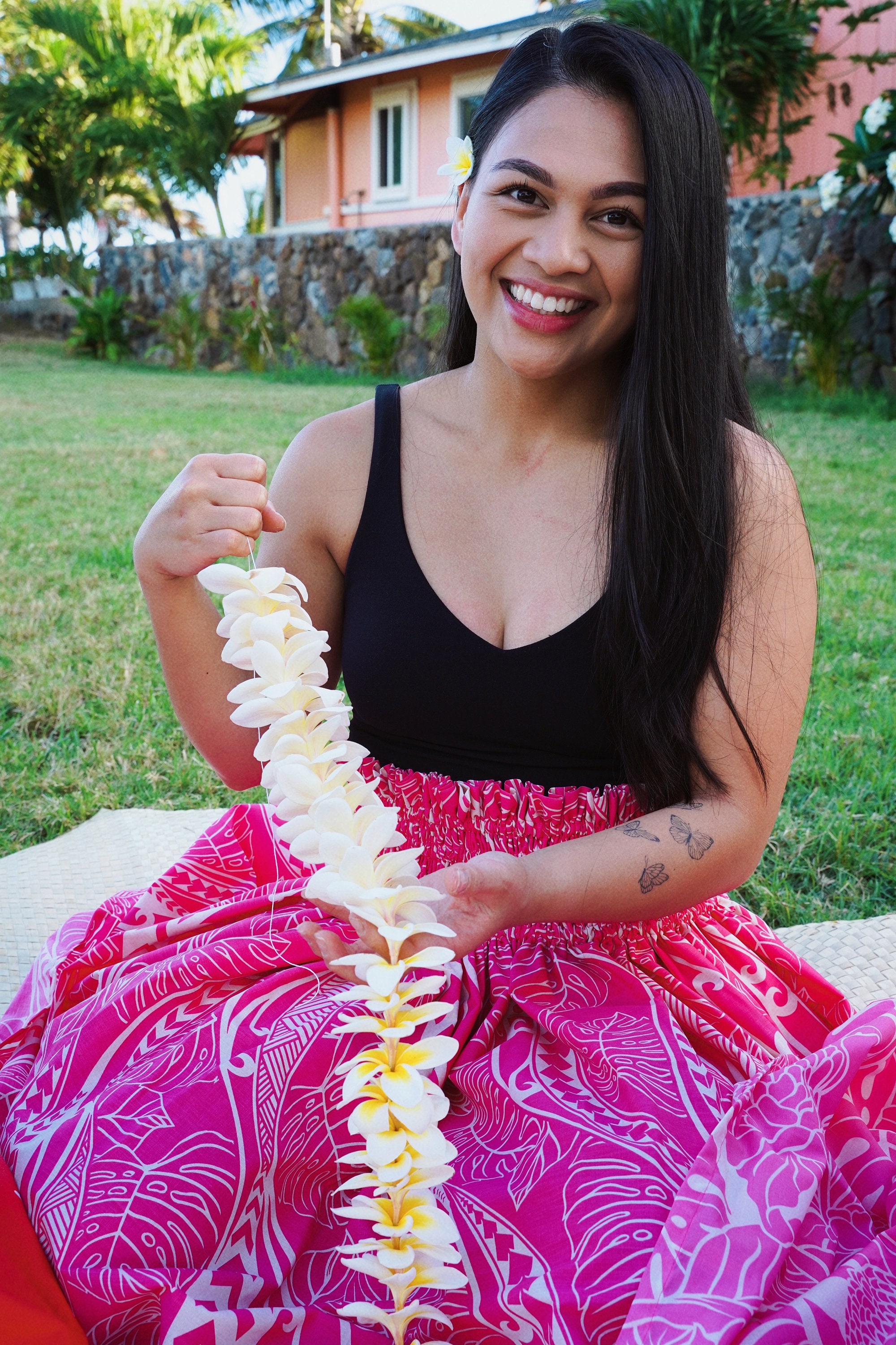 Hecho en Hawaii Arte hecho a mano Falda hawaiana Pau / Falda Hula