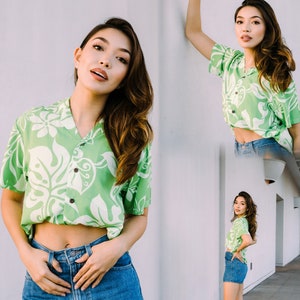 Hawaiian polo top for girls