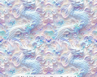 23/WINTER NinthIsle Inspiration Exclusive Art 100 % Rayon Fabric - Dragon Year Series - Sold by the Yard DIY Bulk Available Handmade Gifts