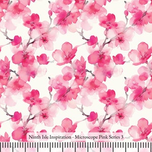 23/WINTER NinthIsle Inspiration Exclusive Elegant 100 % Cotton Fabric - Microscope Pink Series - Sold by the Yard DIY Bulk Order Available