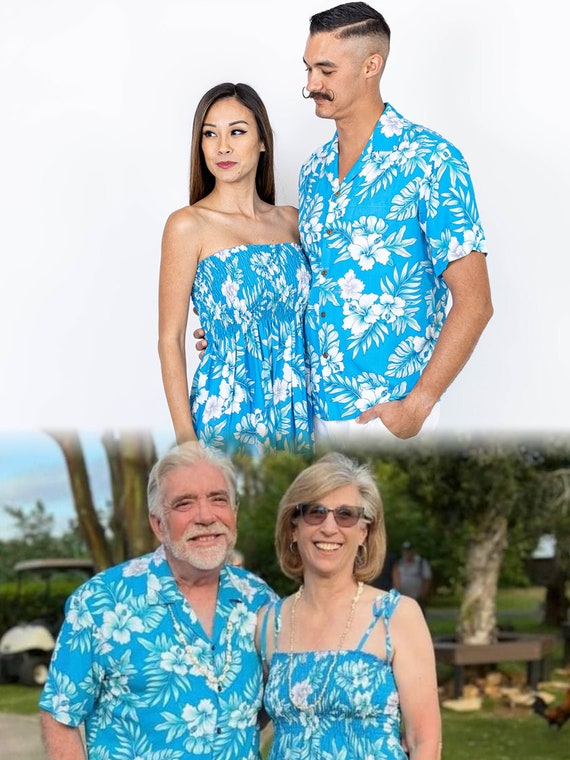 Camicia Hawaiana Donna Con Stampa Floreale – T-Shirt Maniche Corte In Misto Cotone, Taglia XX-Large Blu, Perfetta Per L'Estate! - 3