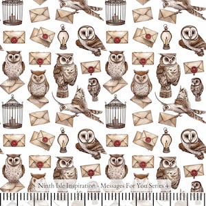 24/SPRING NinthIsle Inspiration Exclusive Fun Art 100% Cotton Fabric - Messages For You Series - Sold by the Yard DIY Bulk Order Gifts