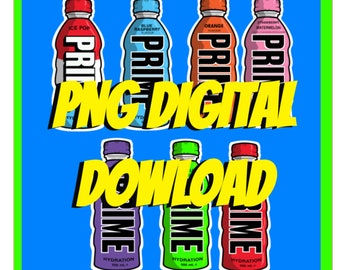 Prime Hydration PNG - Clip Art - Digitally file Hand Drawn Fan Art PNG - High Res, Vibrant Colours, Bundle Purchase