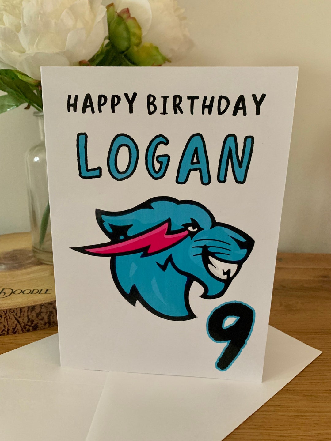 You Tuber Mr Beast Themed Party Personalised A5 Birthday Card handmade