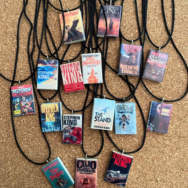 Assorted Stephen King Book Necklaces