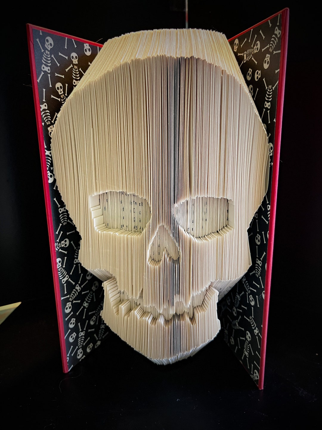 Horror Halloween Home Decor Skull Folded Book Art Etsy