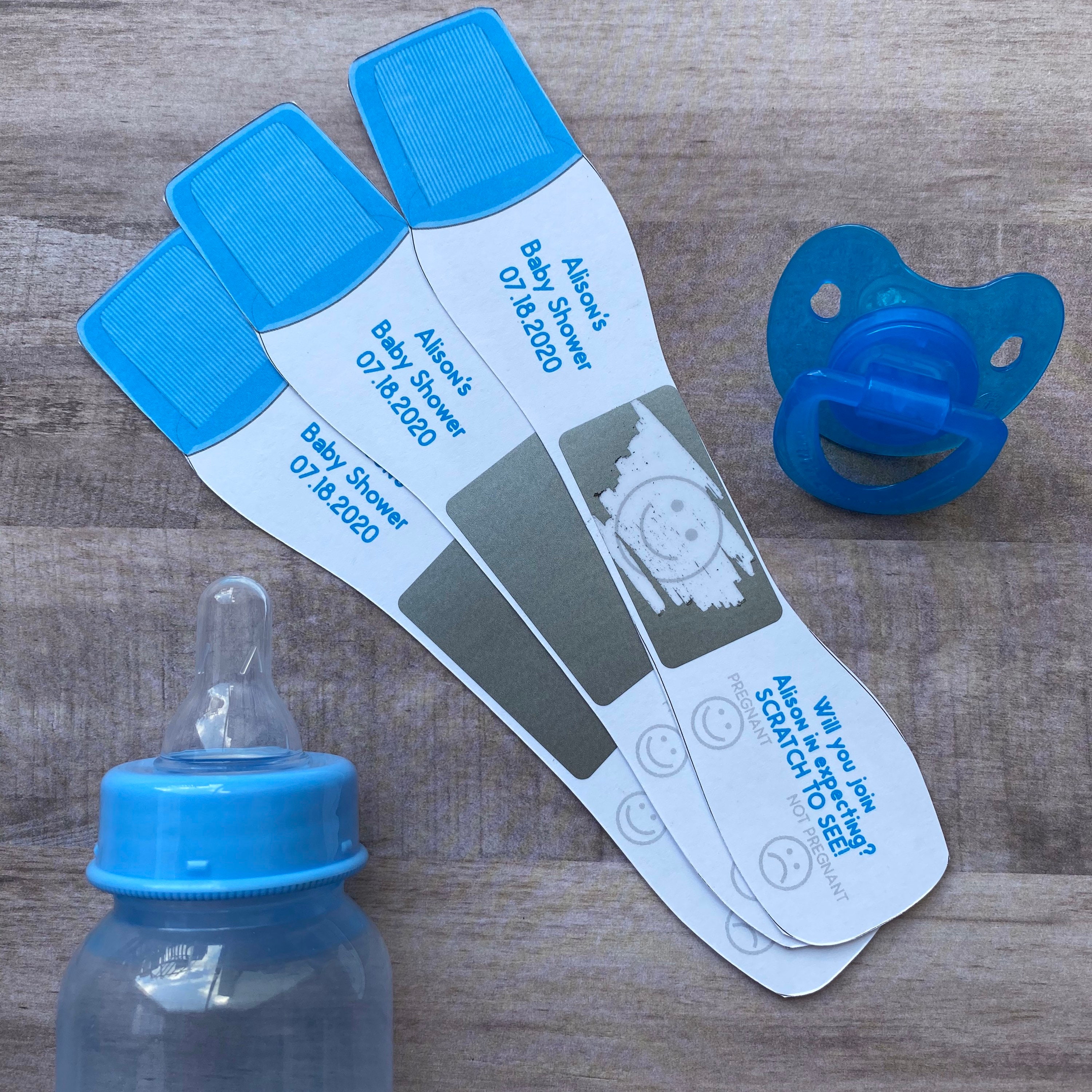 SET of 24 Fun Baby Shower Pregnancy Test Scratch Off Game Etsy