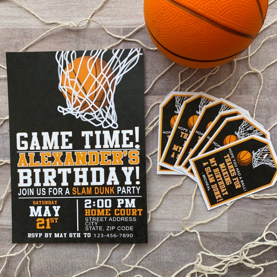 Basketball Birthday Party Slam Dunk Party Boy Theme Party Etsy