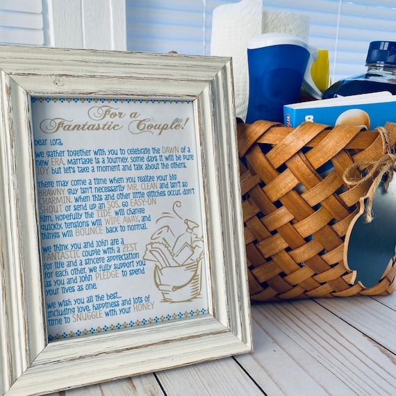 Bridal Shower or Wedding Gift Basket Cleaning Supplies Gift Basket