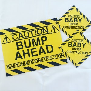 Pregnancy announcement Halloween Costume, Baby Under Construction Halloween Costume image 3