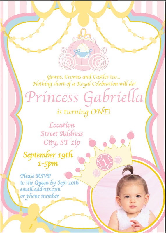 princess dress invitation templates free Princess Birthday Invitation Templates - Free