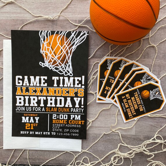 Basketball Birthday Party Slam Dunk Birthday March Madness Etsy