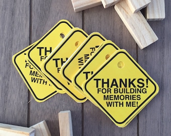 Construction Party Favor tags: SET of 30