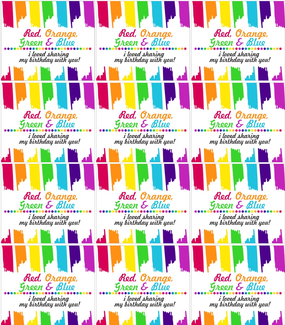Paint Party Favor Tags-instant DOWNLOAD- All 4 Files Included - Etsy