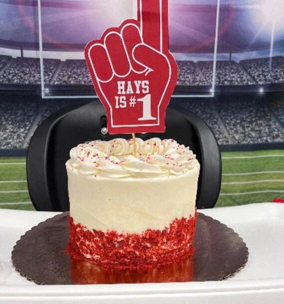 Rugby Football First Down Cake Topper - Wooden Sport Theme Decoration For Kids Birthday Party - View #8