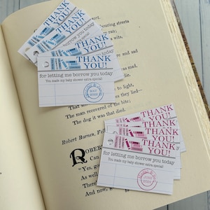 Library book theme baby shower, Bring A Book instead of a card Baby Shower Favor Tags, Build-A-Library, Book request SET of 12