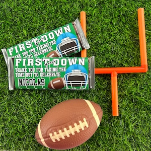 Football Party Chocolate bar wrapper, football party favor, chocolate bar favors: CUSTOM DIGITAL FILE