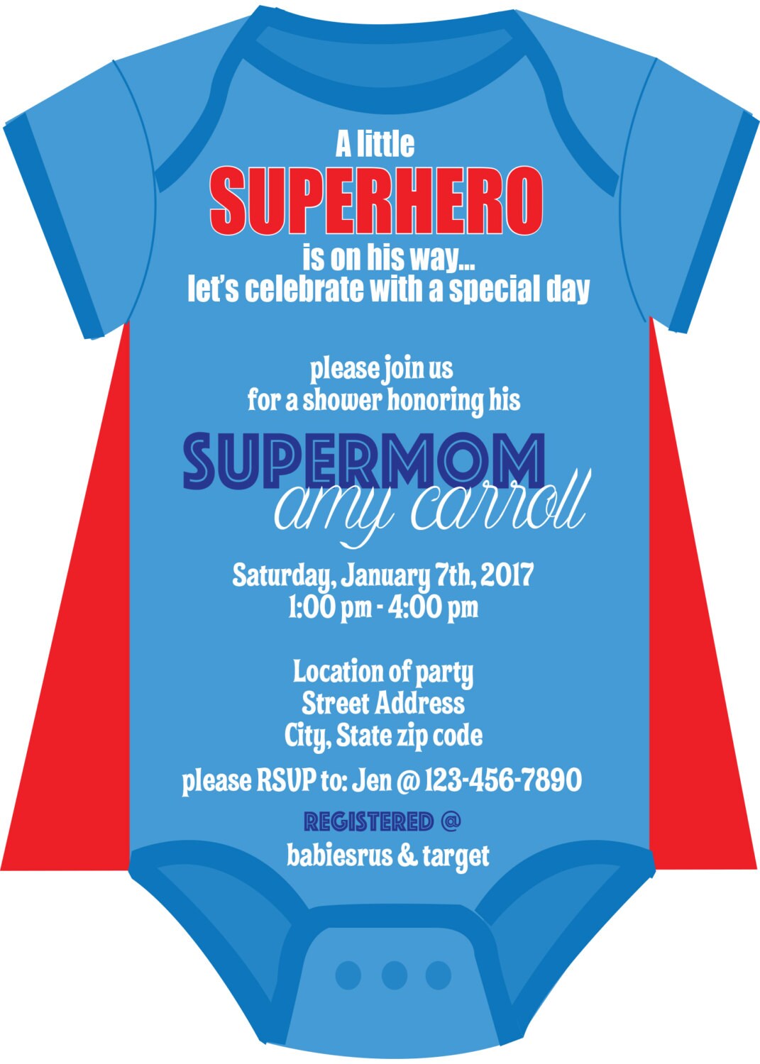 Superhero baby shower invitation superman batman colors can Etsy