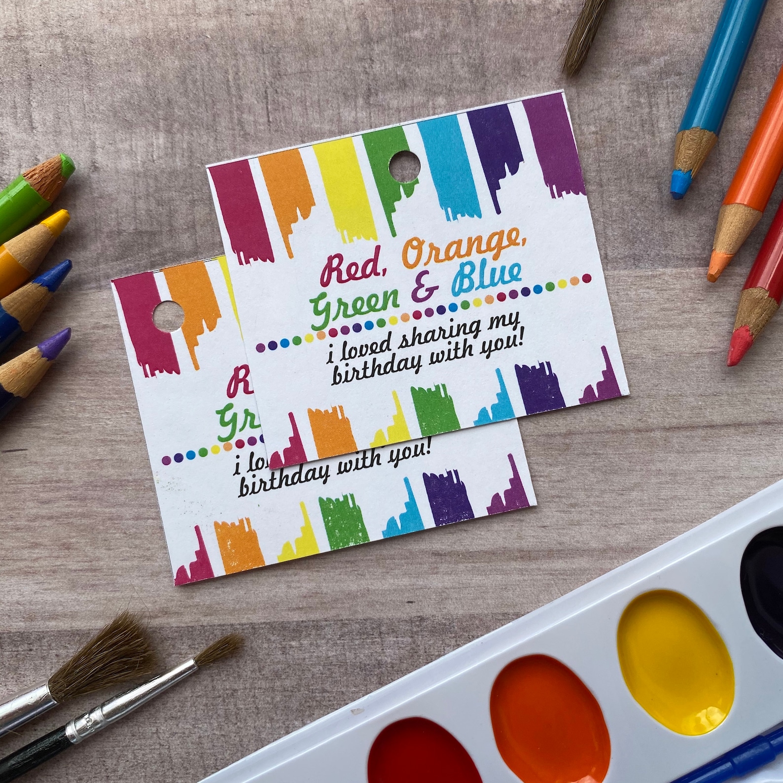 Paint Party Favor Tags-instant DOWNLOAD All 4 Files Included - Etsy