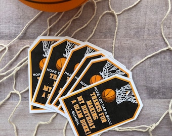 Basketball Party Favor Tags, Basketball Party Favors, Slam Dunk