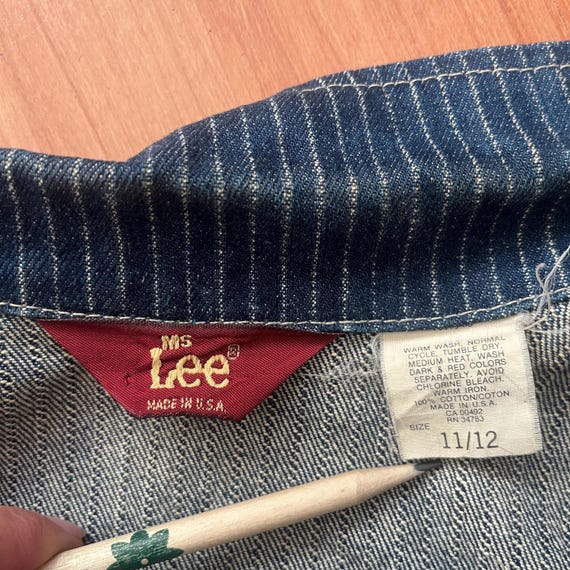 Vintage 70s Ms Lee Jean Vest Striped - image 3