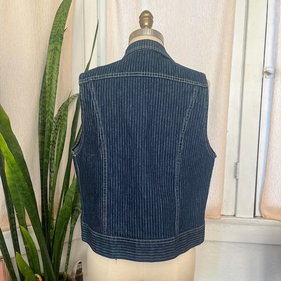 Vintage 70s Ms Lee Jean Vest Striped - image 2