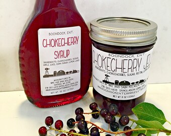 Wild Crafted Chokecherry Syrup and Chokecherry Jelly - Breakfast Pancake Syrup