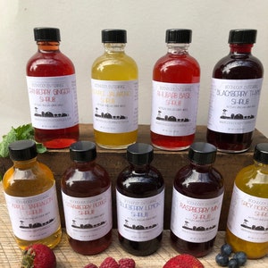 Bulk Fruit Shrub Vinegar - 9 Individual Flavors - SHIPPING INCLUDED - Cocktail Mixer - Non Alcoholic Beverage Tonic - Boondock Enterprises