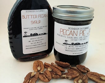 Butter Pecan Syrup and Pecan Pie Jam  - Pancake Breakfast Syrup
