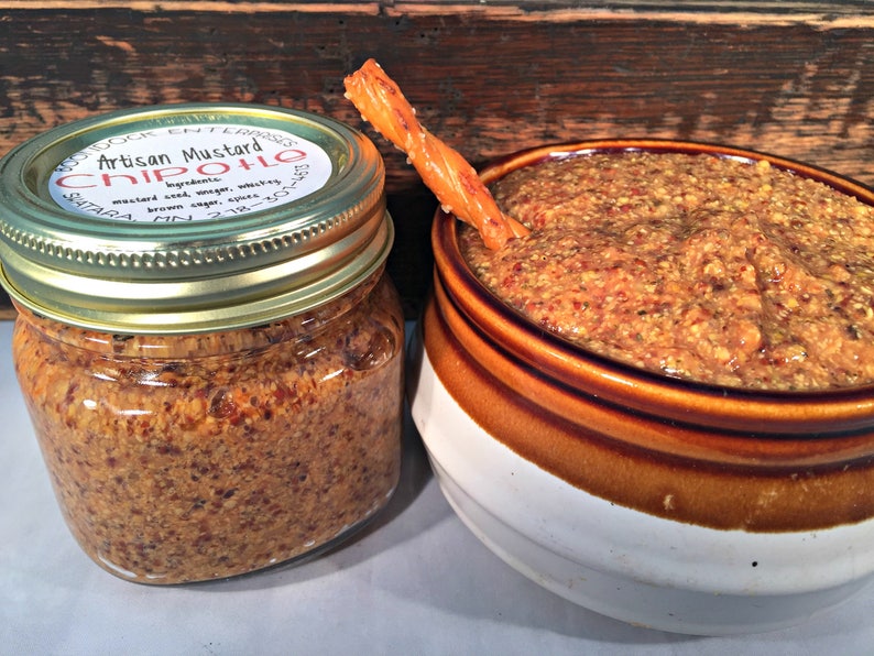 Chipotle Mustard Artisan Coarse Ground Mustard 8 oz jar Etsy