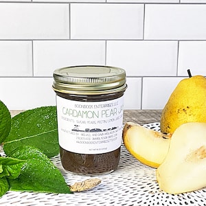Cardamom Pear Jam - Homemade Pear Preserves - Pure All Natural Farm to Table Jam from Boondock Enterprises