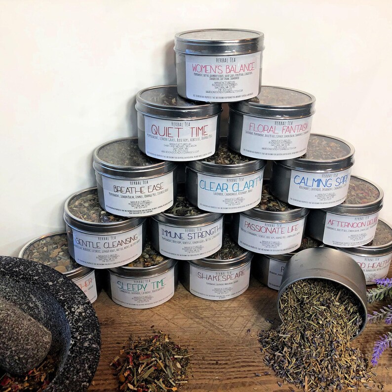 Quiet Time Herbal Tea • Organic Caffeine‑Free Loose Leaf Blend • Peppermint Hibiscus Lemongrass Relaxing Tea image 10