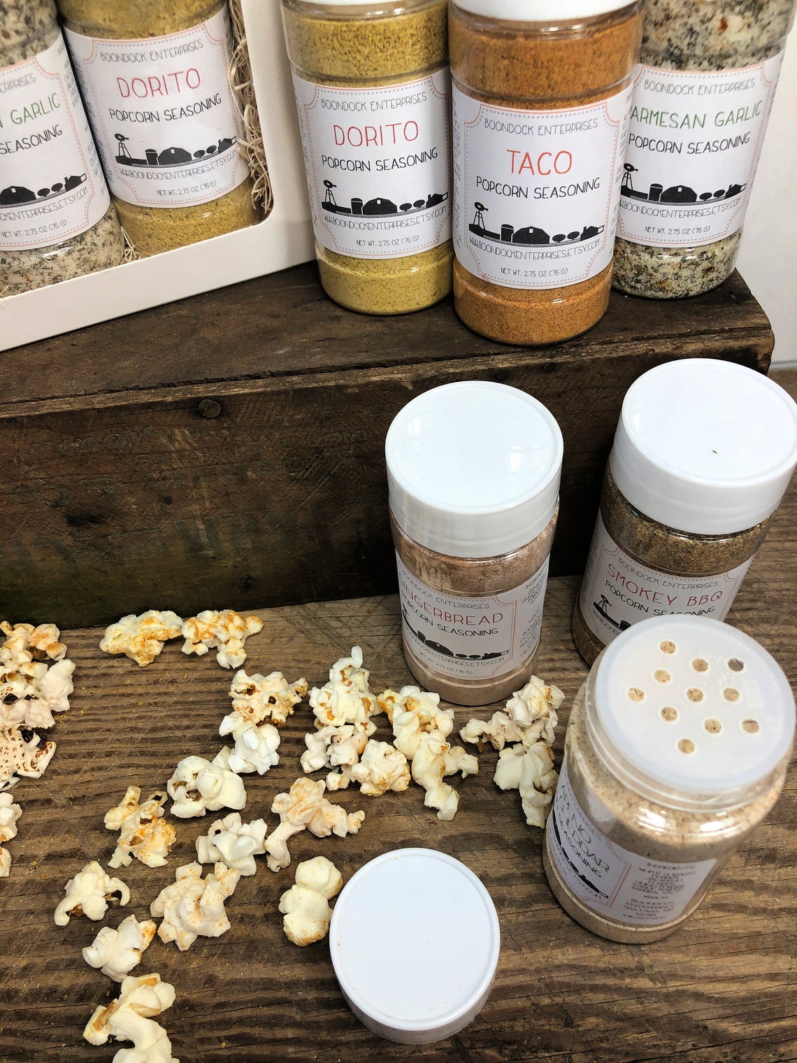 Gourmet Popcorn Seasoning Gift Set Flavored Popcorn Mix Etsy