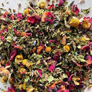 Floral Fantasy Herbal Tea - Organic Caffeine Free Tea Gift - Loose Leaf Stress Relief Herb Blend - All Natural Tea Infusion