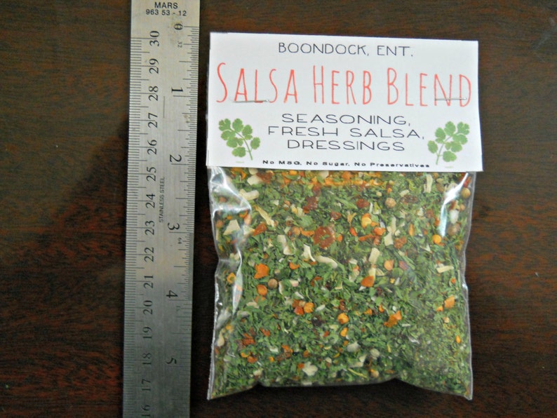 Salsa Herb Blend All Natural Spicy Herb Dip Gluten Free Etsy