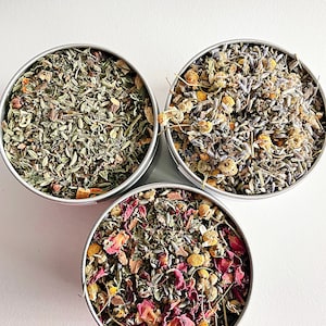 Pick 3 Organic Herbal Teas - Choose from 15 All Natural Decaffeinated Flavors - Loose Leaf Tea Blend