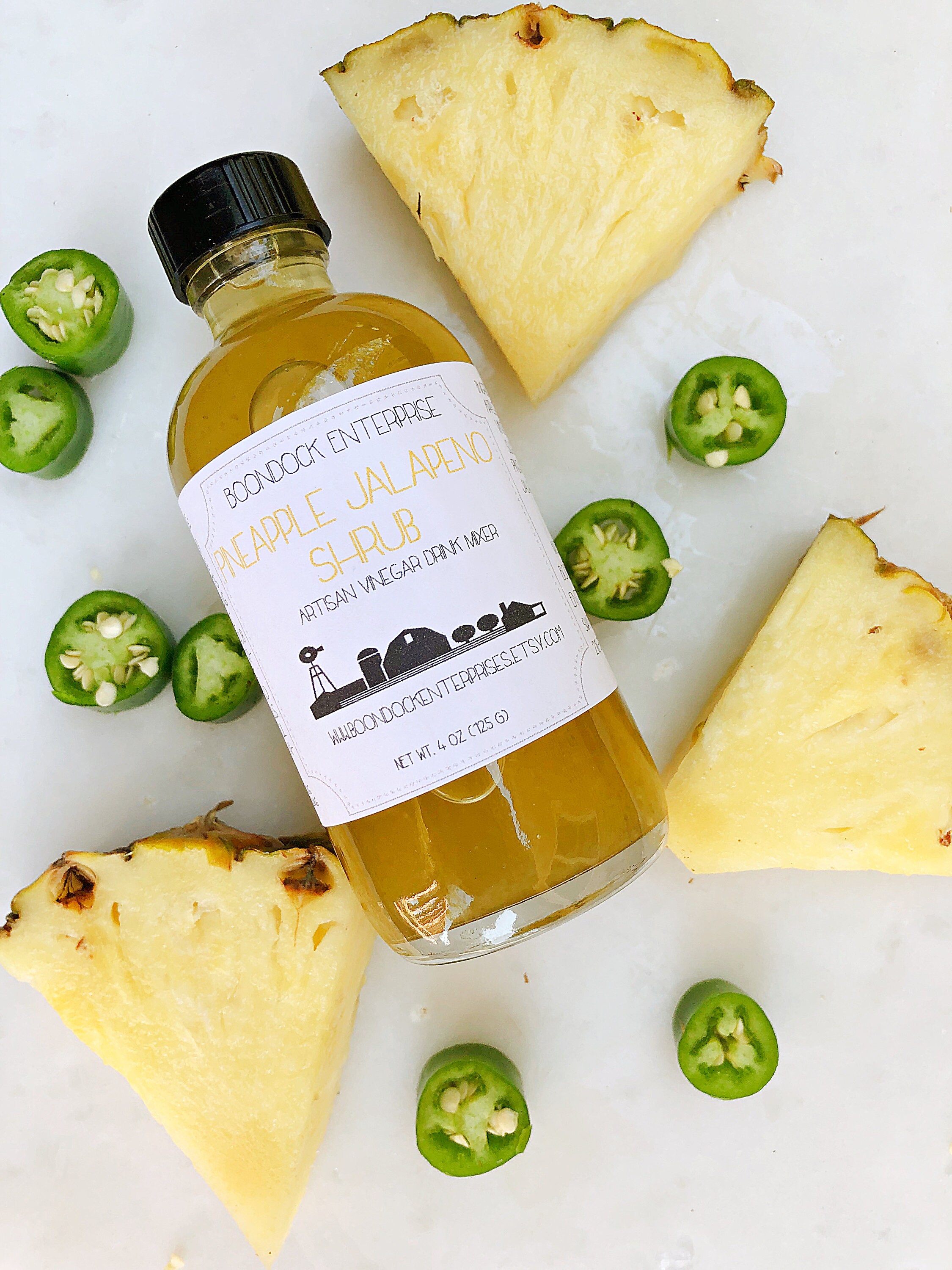 Pineapple Jalapeno Shrub - Herbal Infused Drinking Vinegar